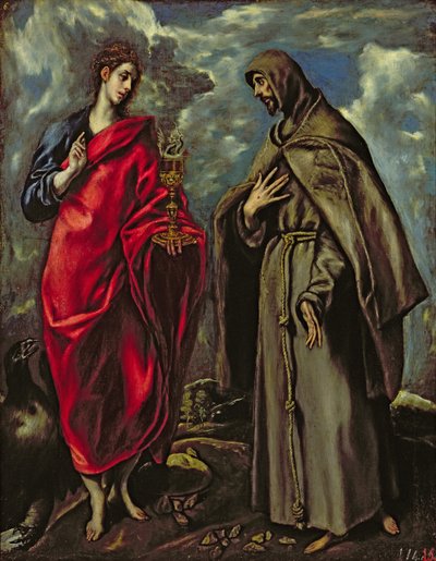 St. John the Evangelist and St. Francis, c.1600 by El Greco